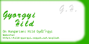 gyorgyi hild business card